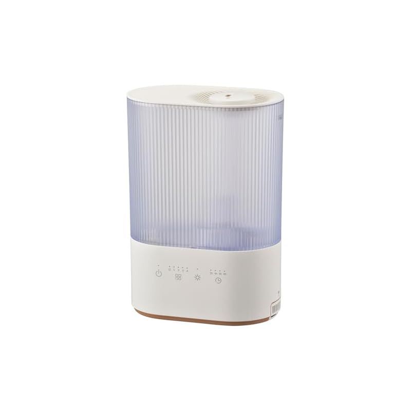 オーム OHM オーム電機 加湿器 超音波式 UV機能付きで清潔 LEDライト付き フタをしたままラクラク給水 4リットル大容量 タンクまるごと水洗い 超音波加湿器 アロマポケット付き ホワイト KIS-KA40A-W 08-1472