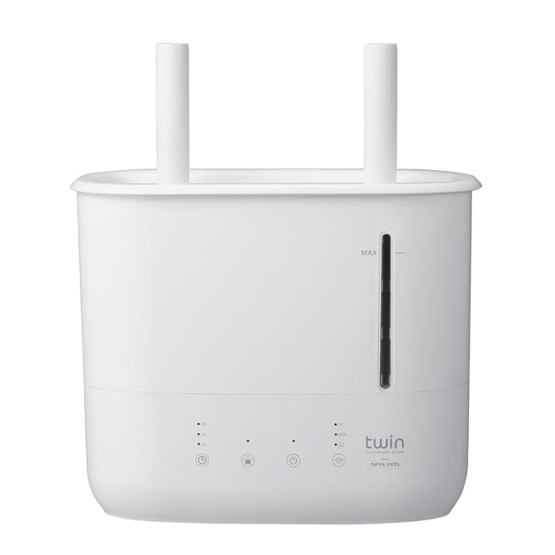 アピックス APIX INTL APIX 上部給水超音波式ツイン加湿器 4.5L大容量タンク アロマ 自動オフタイマー パワフル加湿 AHD-200WH