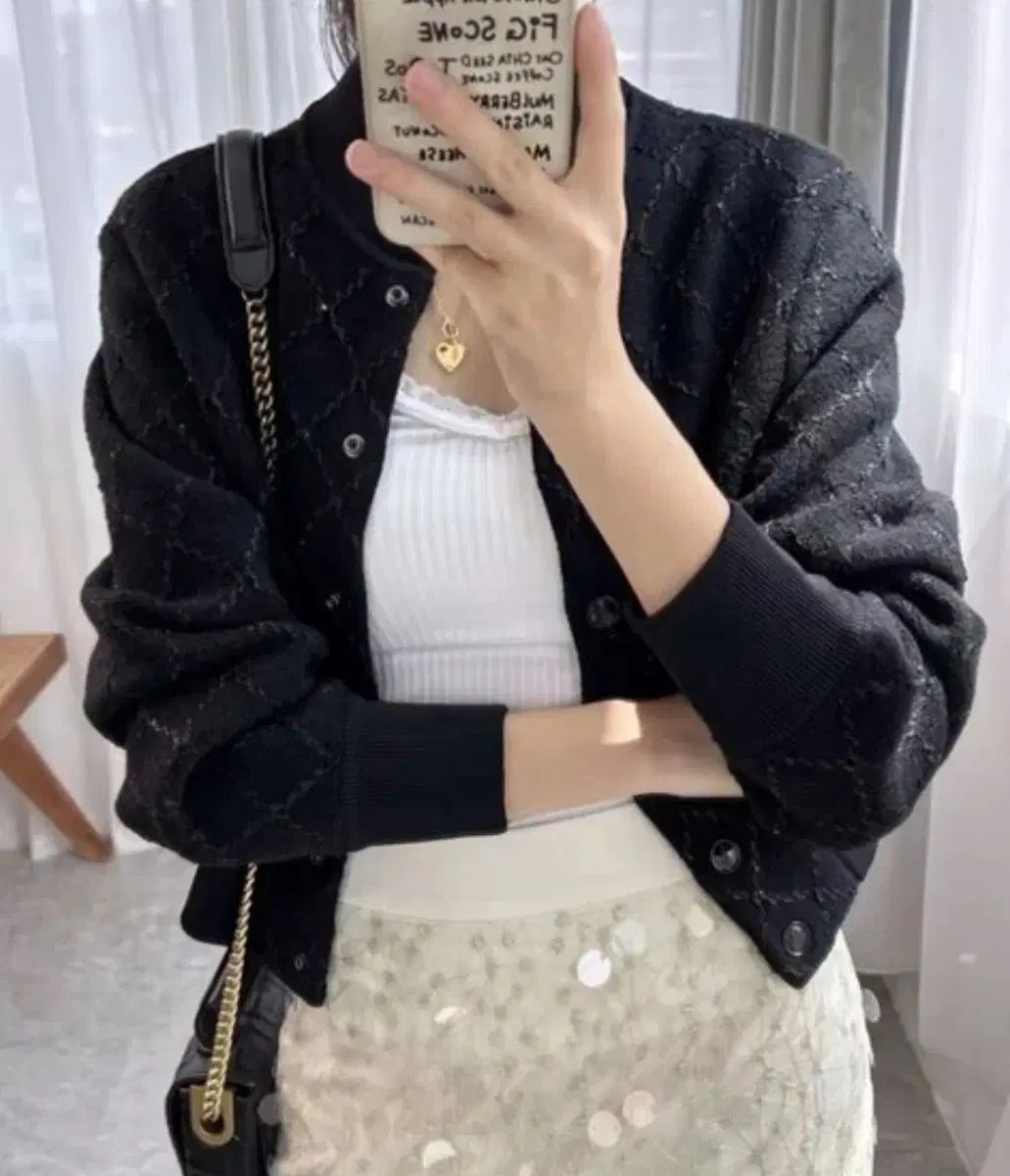 サンドロ シークエンス スパンコール ニット ジャケット 38