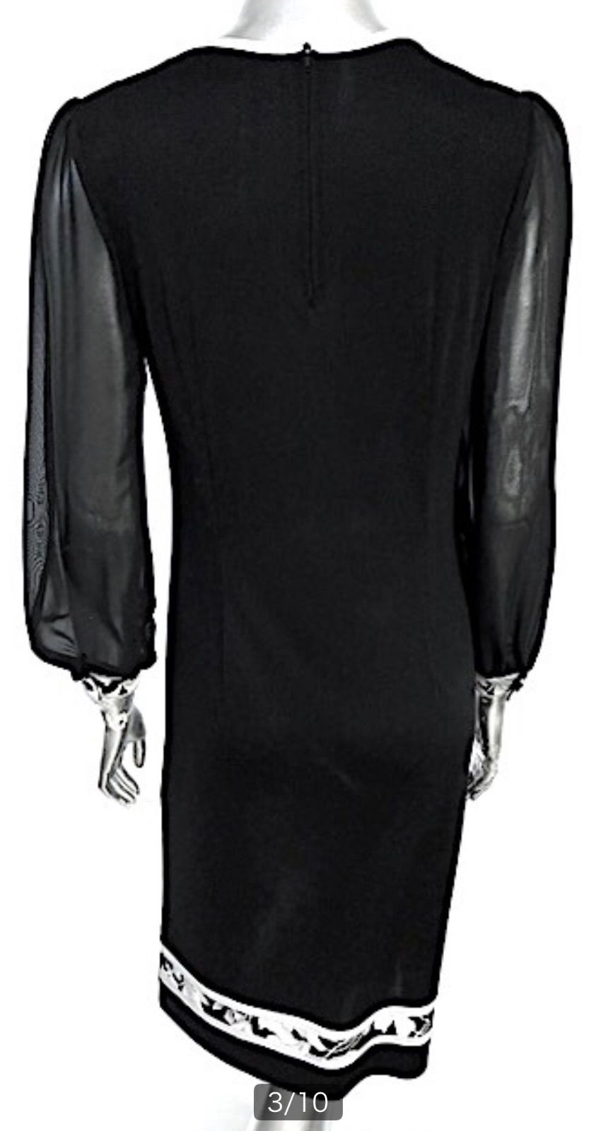 オーガンジー長袖 ワンピース