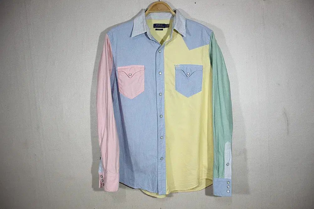 ポロ ラルフローレン ブロック ウェスタン シャツL