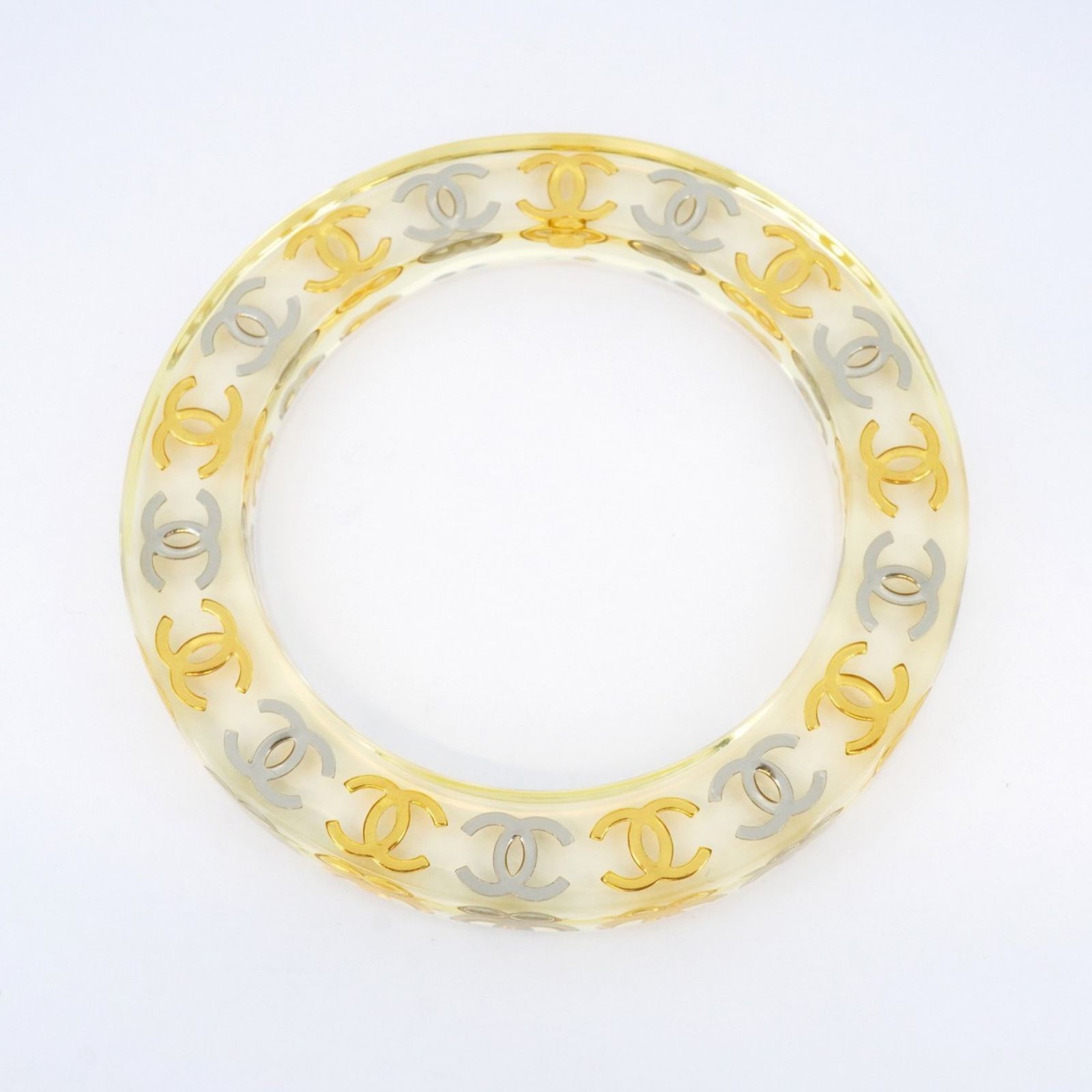 シャネル Chanel シャネル バングル ココマーク GPメッキ レジン ゴールド シルバー クリアレディース FORTGASGNV_COM_BR