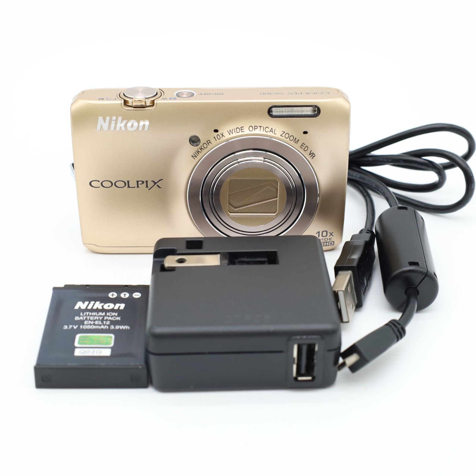 Nikon ニコン COOLPIX S6300 ゴールド 光学10倍ズーム 高画質コンパクトデジタルカメラ 動作良好 人気