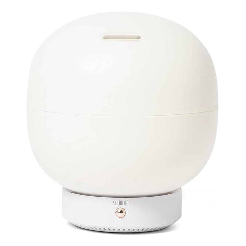 置き型加湿器 LEDライト付き ホワイト 住宅設備 Seimina 加湿器 超音波式 卓上 加湿器 アロマ対応 上から給水