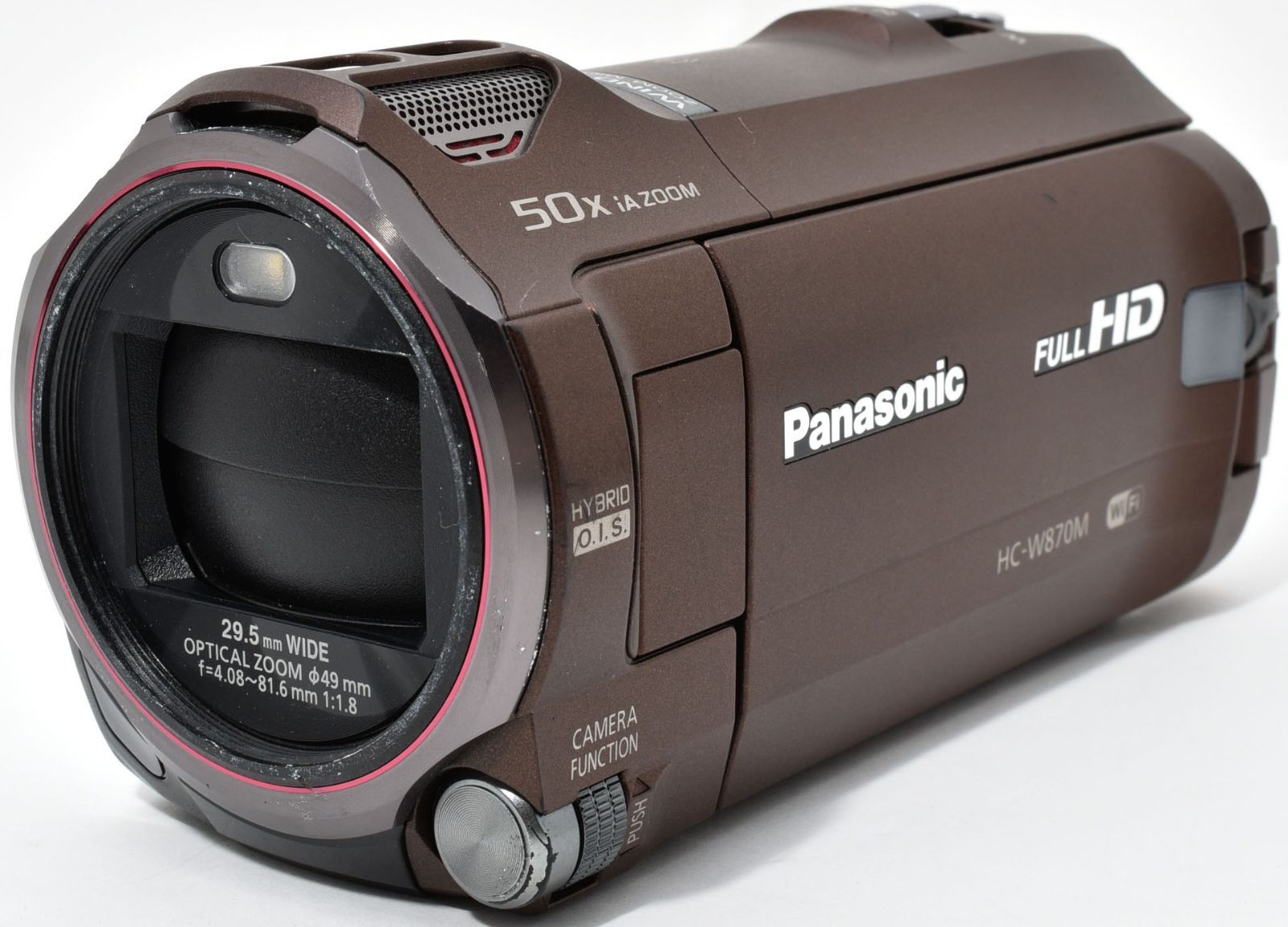 ビデオカメラ パナソニック Panasonic HC-W870M ブラウン SDカード ＆ レンズフード付き Wi-Fi搭載 届いてすぐに使える スマホに送れる 長期保証