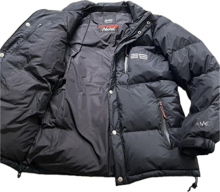 コラボ DENHAM×NANGA MOUNTAIN BELAY COAT NGDH MOUNTAIN BELAY SHORT デンハム×ナンガ マウンテンビレーショート 肉厚 ダウンJKT 黒