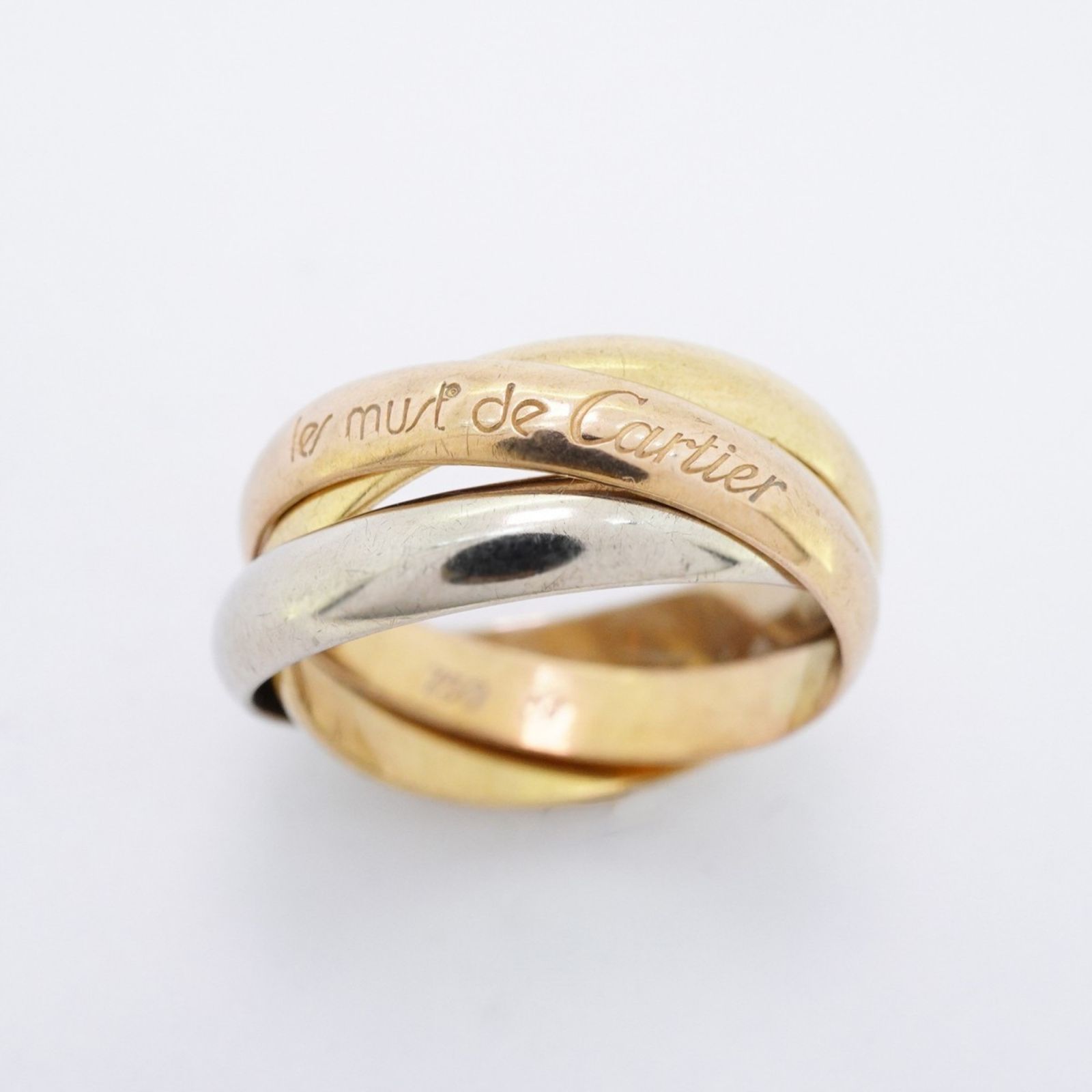 カルティエ Cartier カルティエ リング トリニティ K18YG イエローゴールド K18WG ホワイトゴールド K18PG ピンクゴールド ＃54レディース