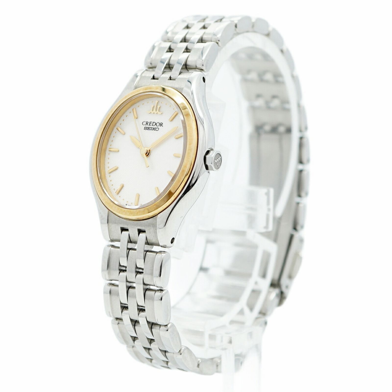 セイコー クレドール 4J81-5A30 アイボリー文字盤腕時計 レディース