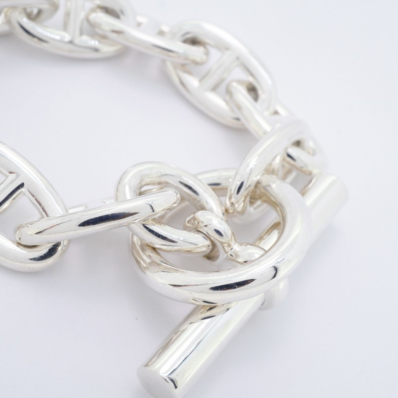 エルメス Hermes エルメス ブレスレット シェーヌダンクル TGM 10コマ シルバー925メンズ レディース