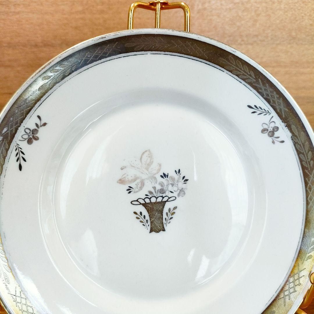 ロイヤルコペンハーゲン ゴールデンバスケット ソーサー プレート 金彩