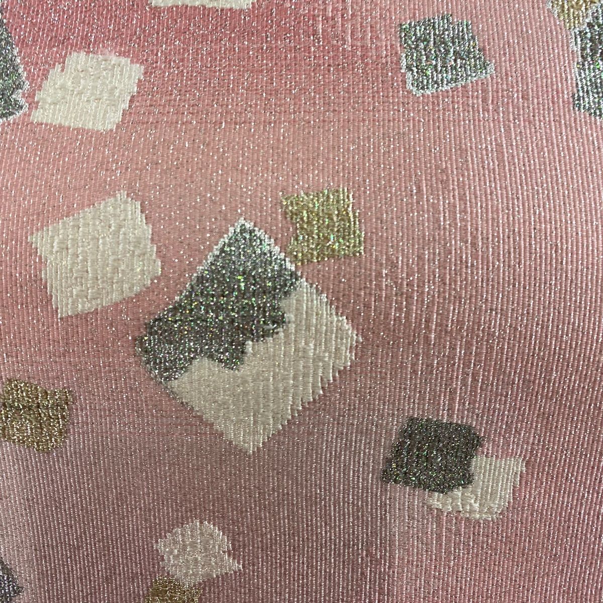 名古屋帯 秀品 箔散らし 箔 クリーム 正絹