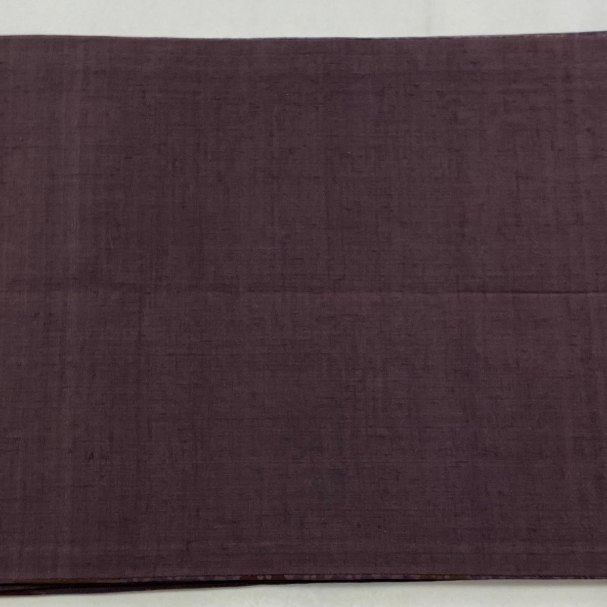 美品】 袋帯 名品 紬地 関西仕立て 鳳凰 草花 汕頭刺繍 紫 お太鼓柄