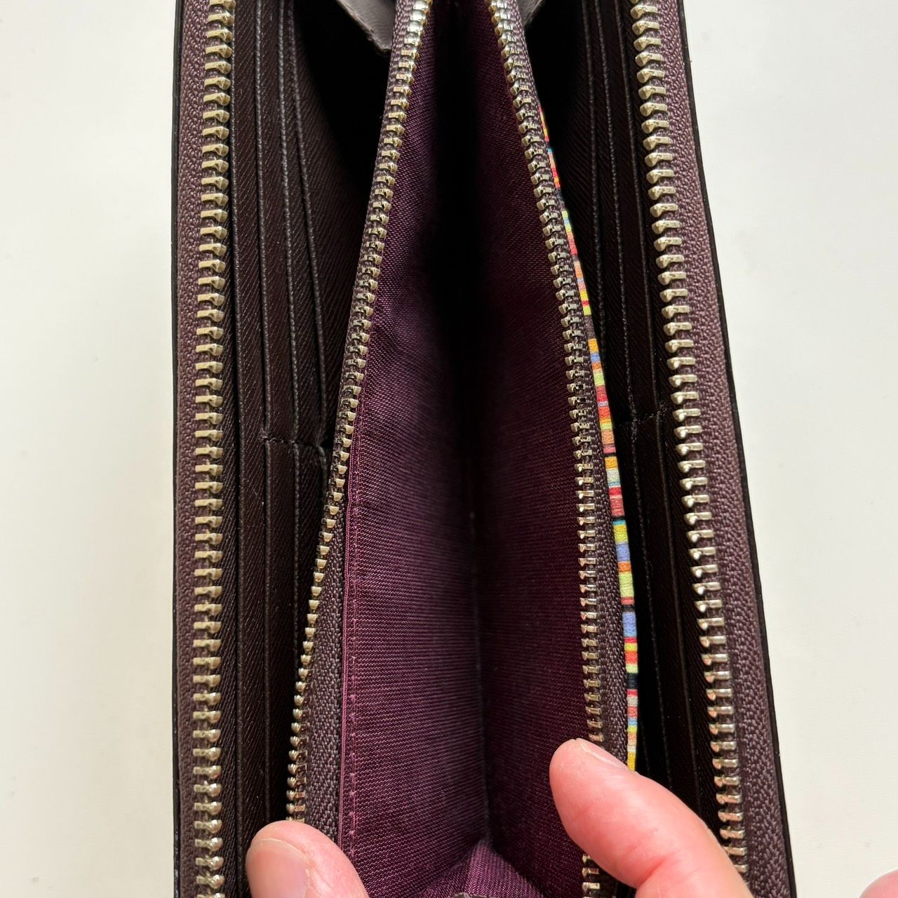 ポールスミス Paul Smith 長財布 ジップストローグレイン1 ダーク 