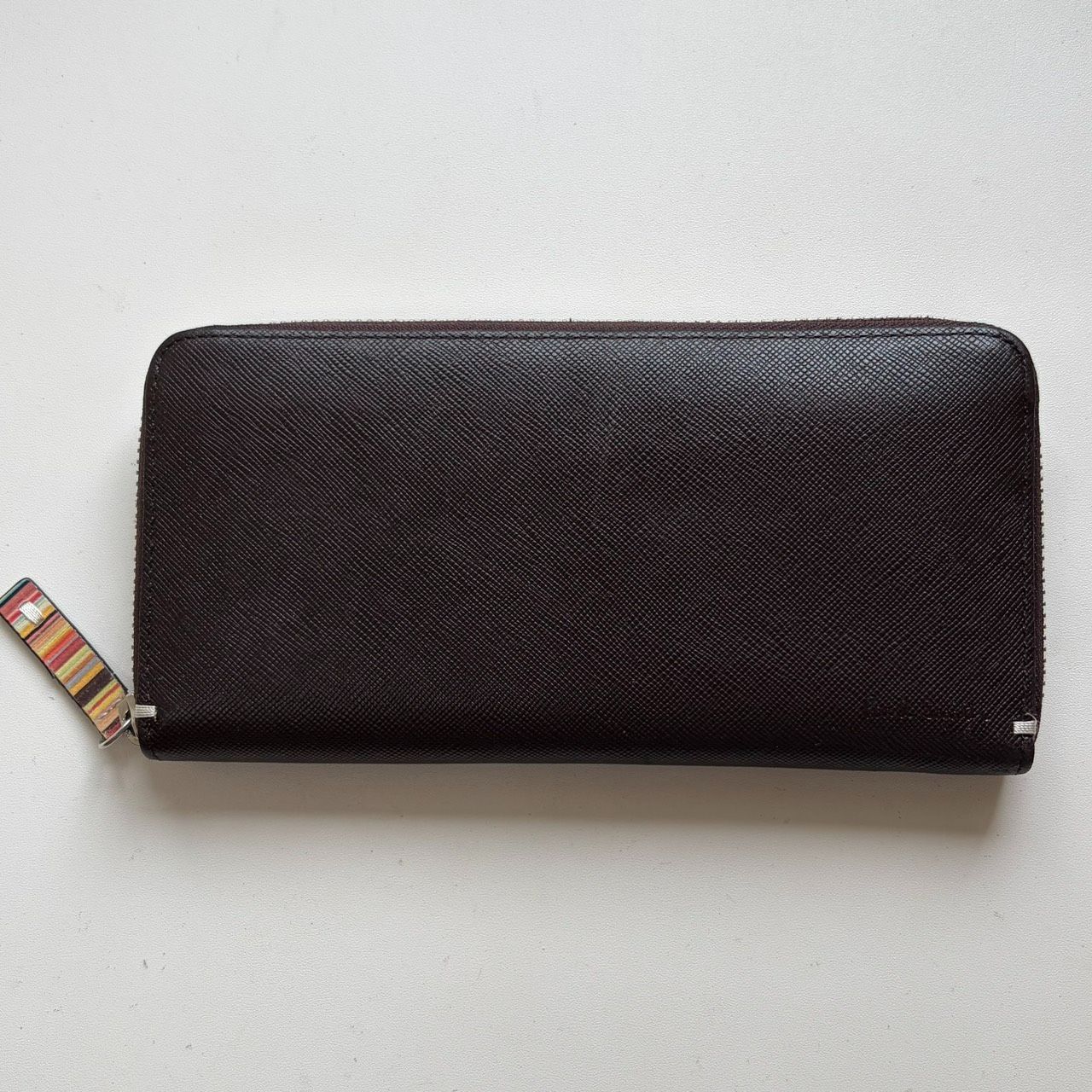 ポールスミス Paul Smith 長財布 ジップストローグレイン1 ダークブラウン