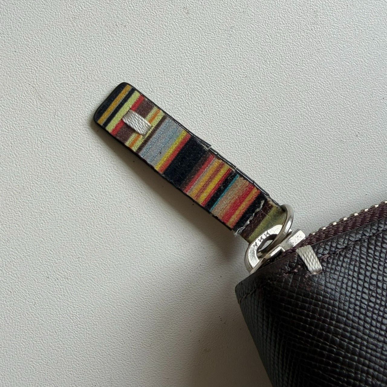 ポールスミス Paul Smith 長財布 ジップストローグレイン1 ダークブラウン