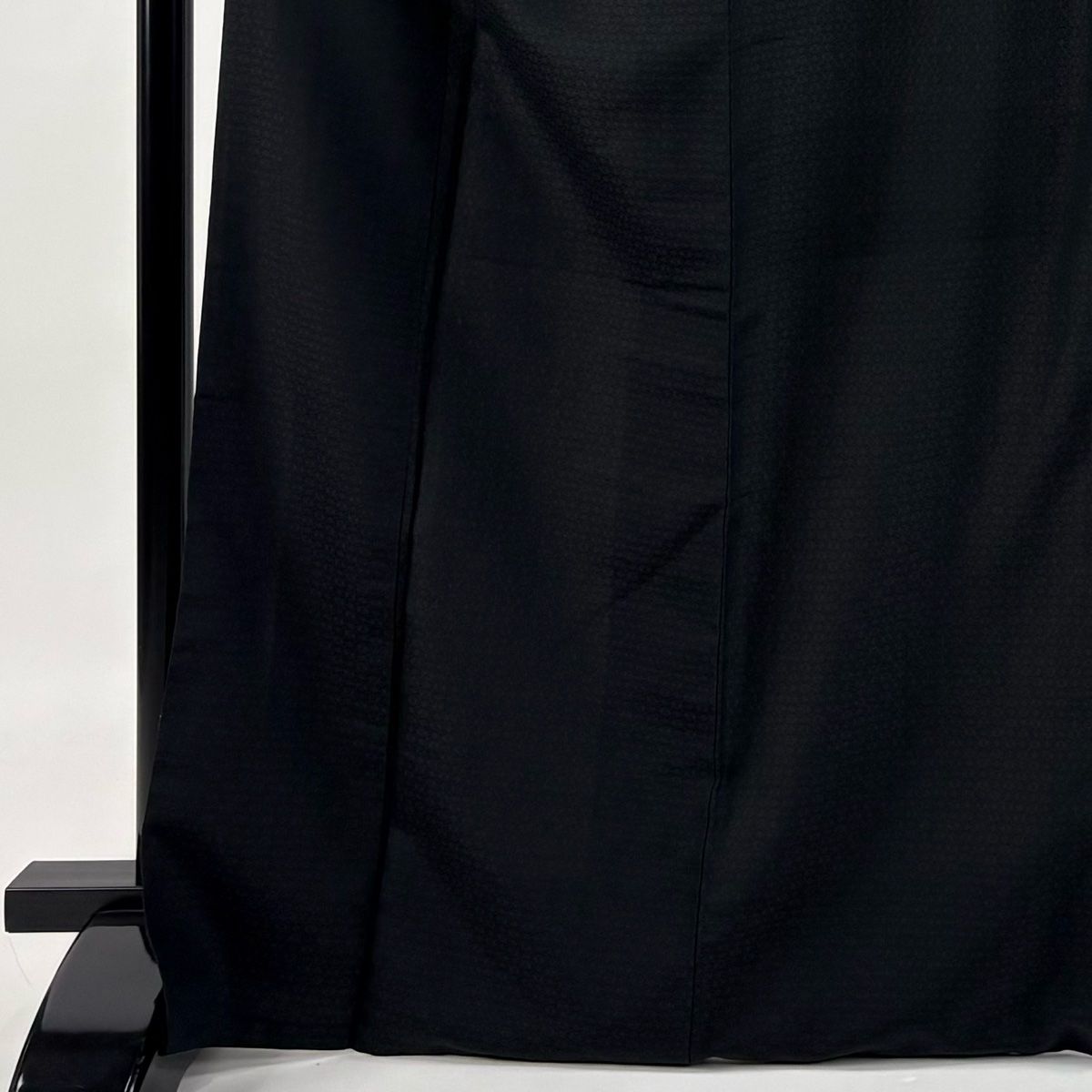 小紋 身丈169cm 裄丈66cm M 袷 菱 花 黒 正絹 秀品