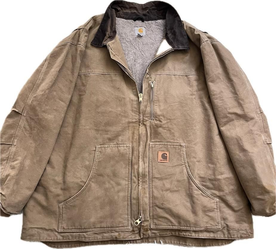 CarHartt カーハート サンドストーン リッジコート ダブルジップ 革タグ ブルゾン ワークジャケット 3XL メンズ 大きいサイズ ベージュ