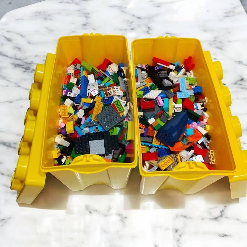LEGO レゴ ブロック レゴブロック 2ボックス分 大量 セット 知育玩具 収納ボックス付き 大量ブロック
