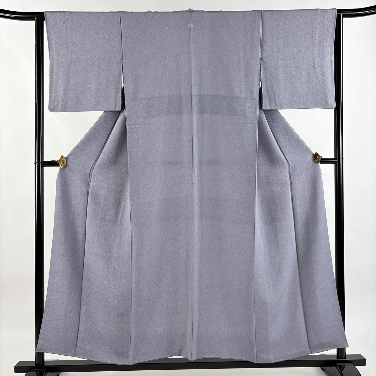 江戸小紋 身丈154cm 裄丈63.5cm S 袷 鮫 灰紫 正絹 一つ紋