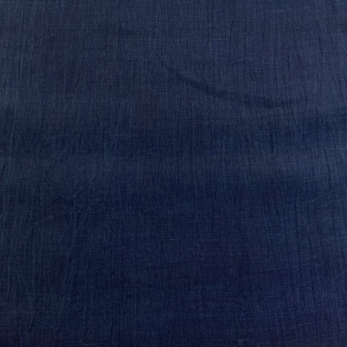 反物 小千谷縮 証紙 夏物 夏紬 紺色 麻