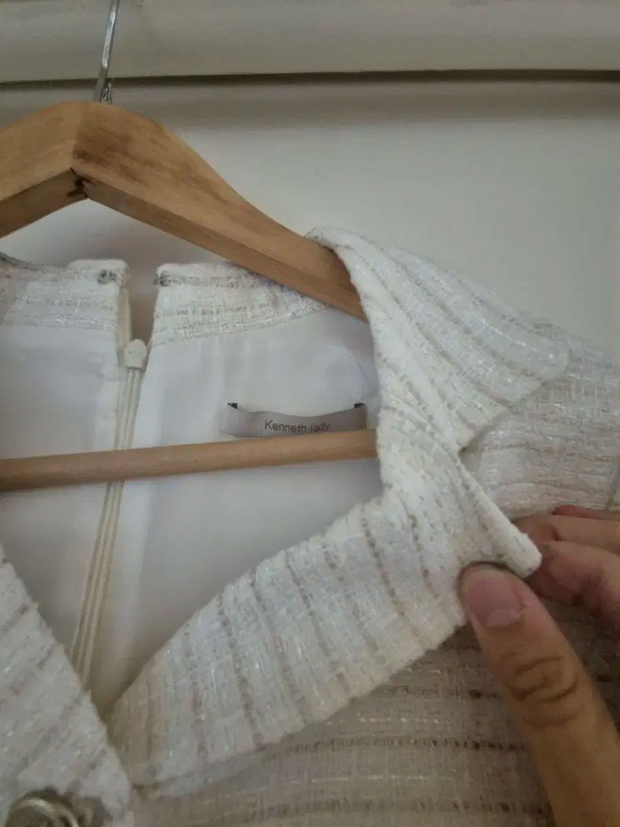 ケネスレディ アイボリー ツイード ONE PIECE 55