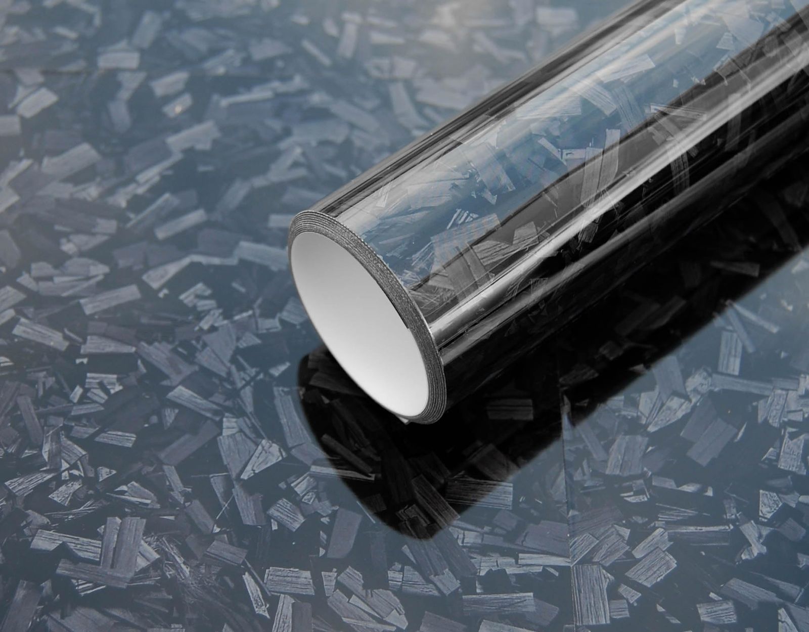 IlMondoMall アイスブラスト フォージド カーボンシート カーラッピングシート カッティングシート 氷晶 着霜 結晶 ハイグロスブラック 152×100cm