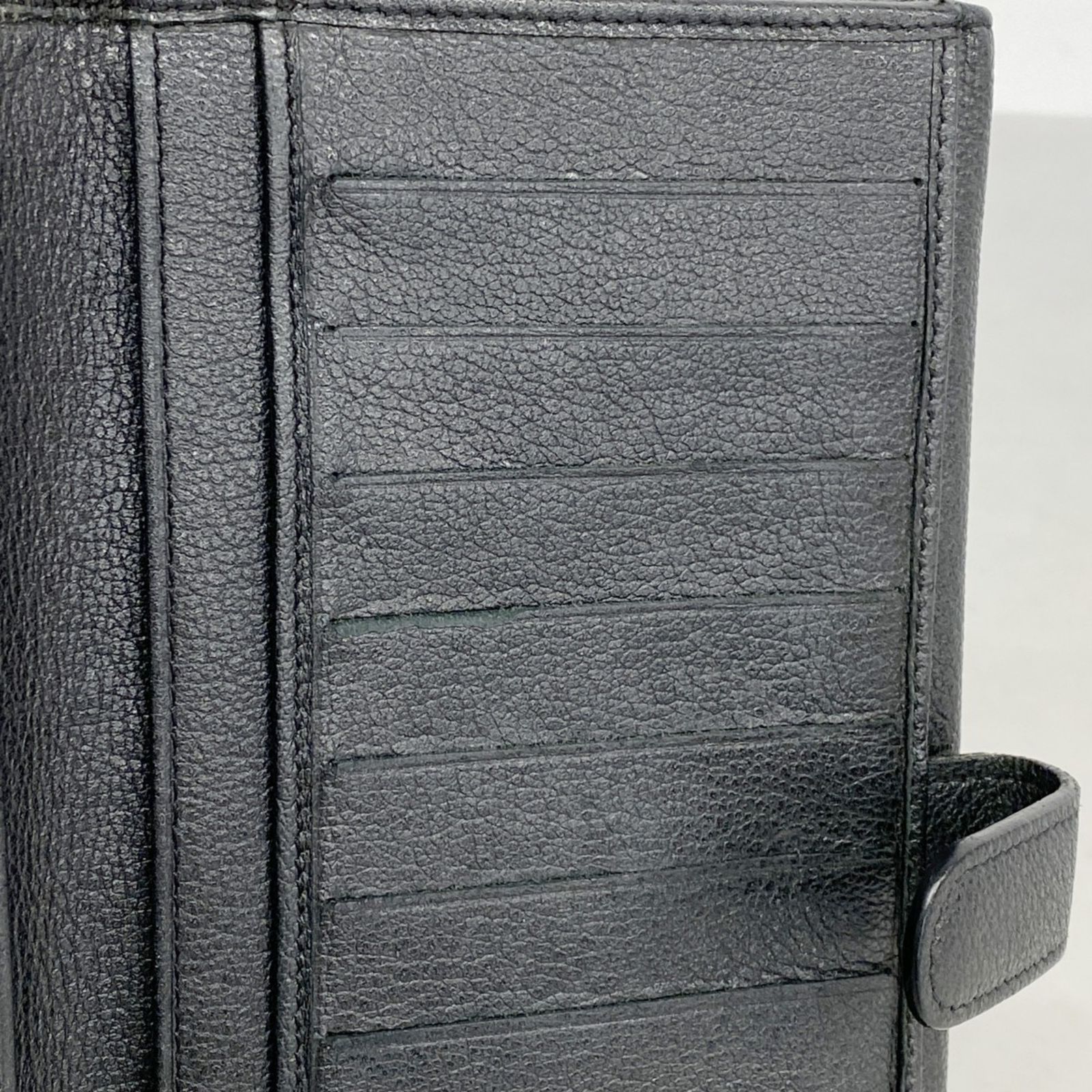 CHANEL ブラック カメリア長財布 シャネルカメリア 長財布 黒 シルバー金具 レディース 二つ折り財布