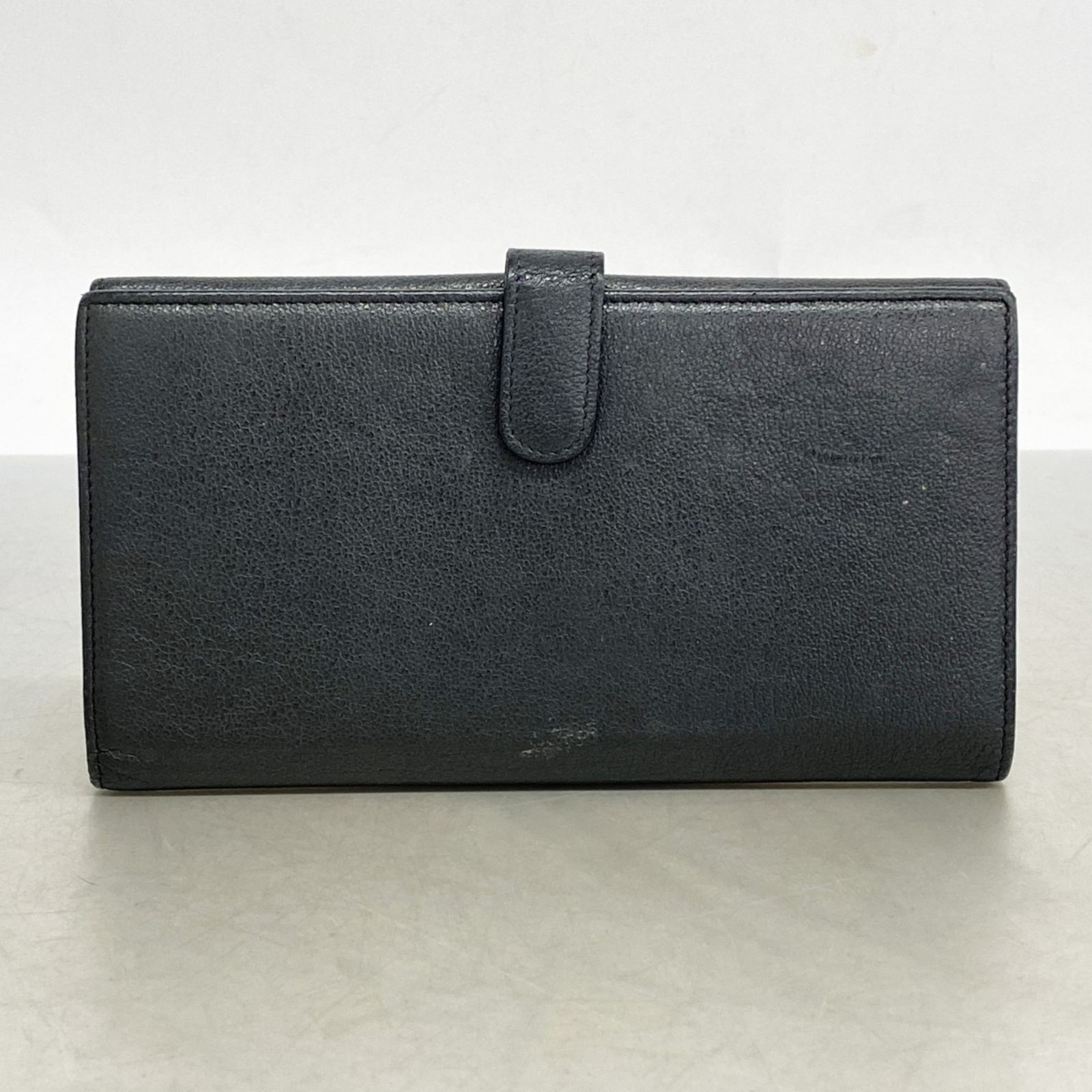 シャネル(Chanel) シャネル 長財布 カメリア レザー ブラック