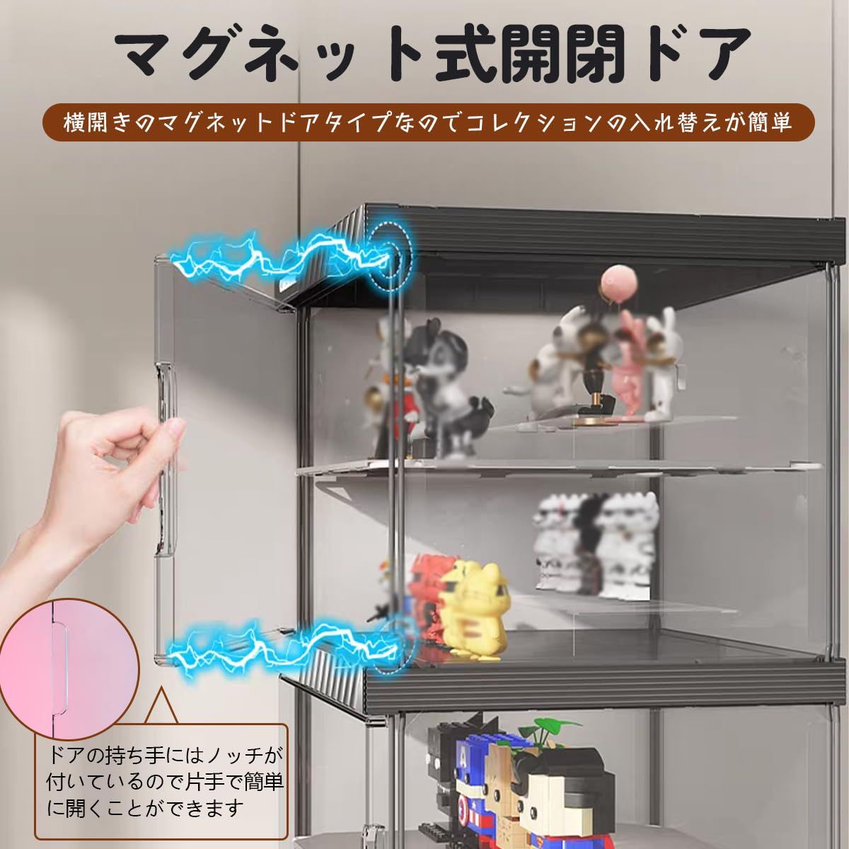 密閉防塵設計 ディスプレイラック