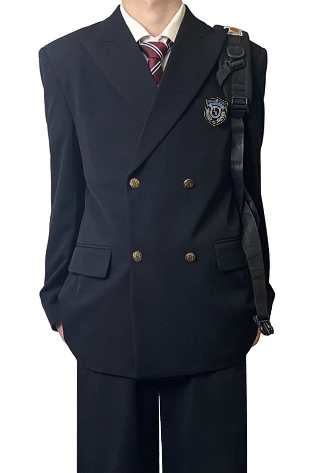 男子制服 男子高校生 スクール コス ブレザー 学生 3点セット 学生服 メンズ コスチューム 衣装 制服 ユニセックス 学園祭 コスプレ 文化祭 卒業式 学ラン 入学式 イベント Sivrusn パーティー