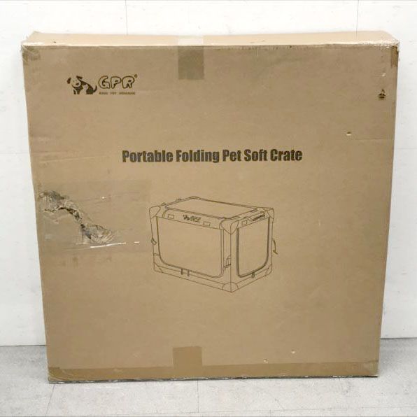 D9317 ペット ソフトクレート ケージ ペットキャリー ペットハウス 犬 猫 4面メッシュ 鉄フレーム 折りたたみ式 洗濯 ペット用品 GPR CWL01XL