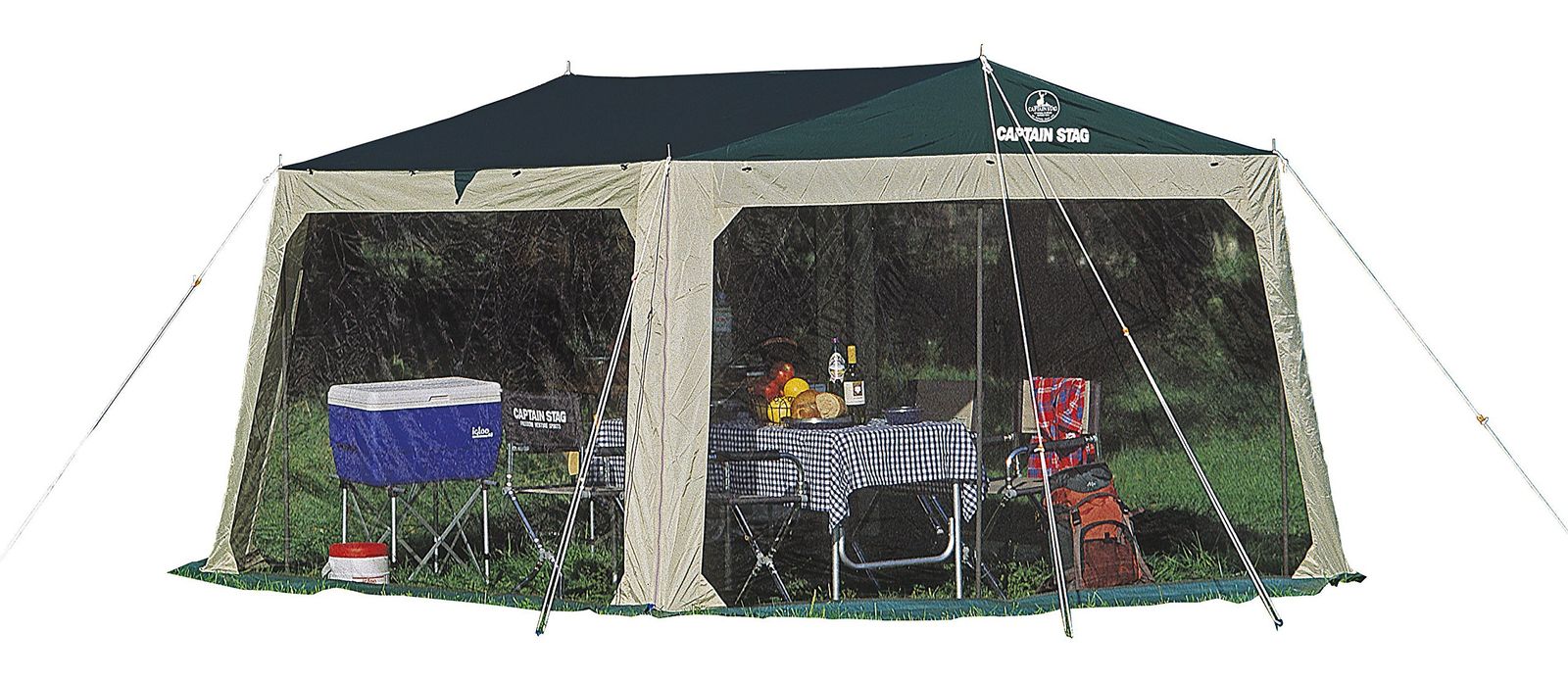 タープ テント プレーナメッシュ キャンプ用品 タープ STAG セット キャプテンスタッグ CAPTAIN 虫よけM-3154