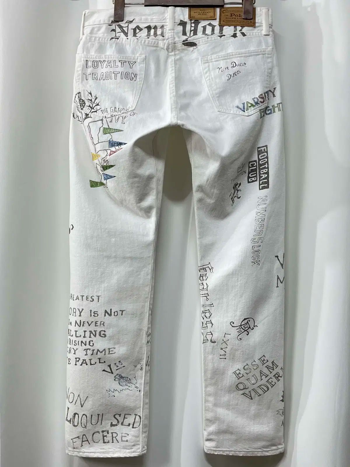 ポロラルフローレン グラフィティ ソルリ 白 デニム パンツ