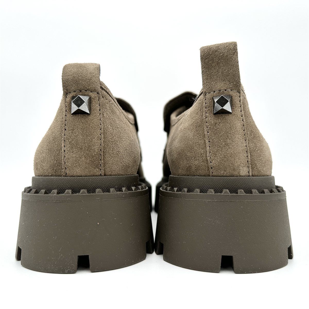 厚底ローファー スエード