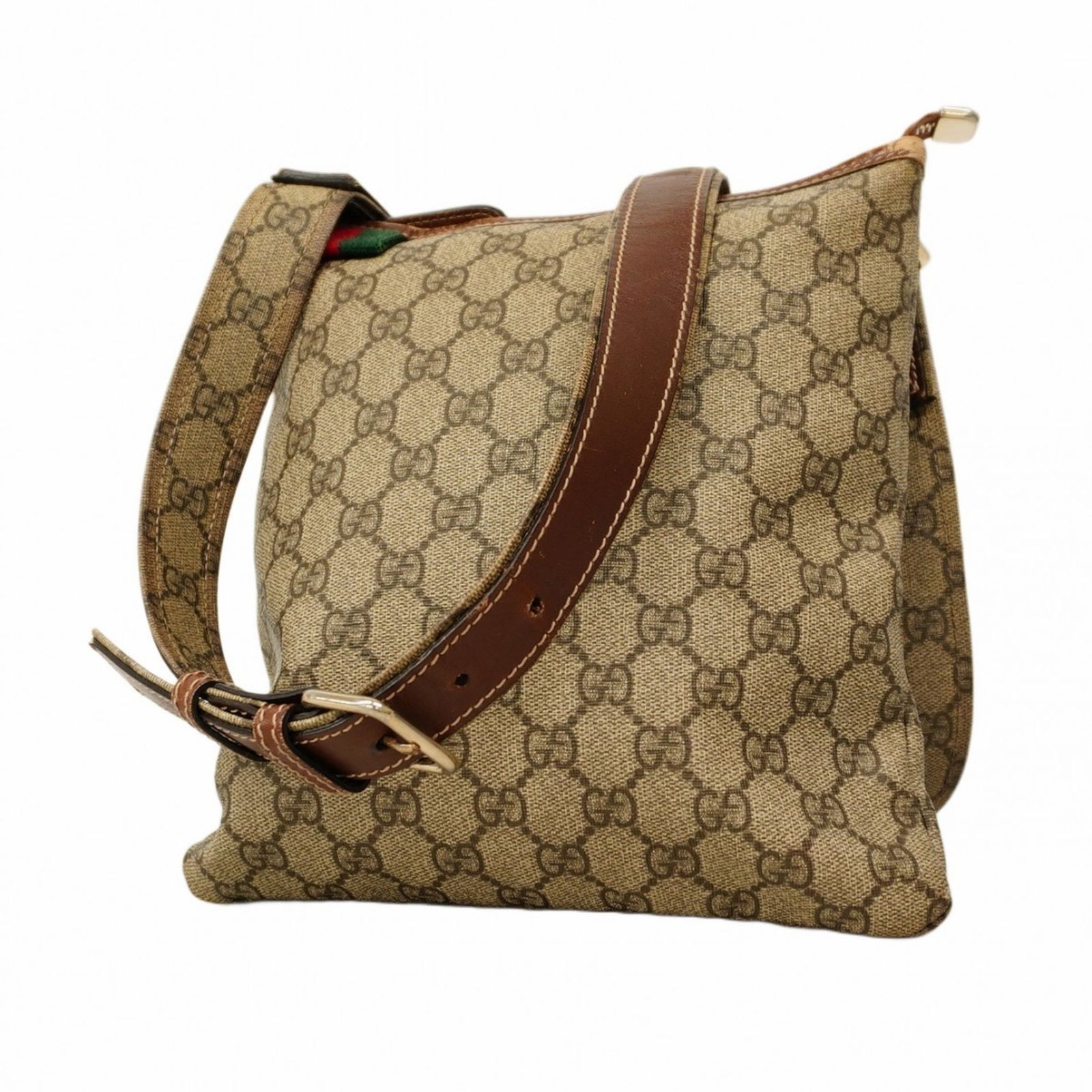 グッチ Gucci グッチ ショルダーバッグ GGスプリーム シェリーライン 246413 ブラウン シャンパンレディース
