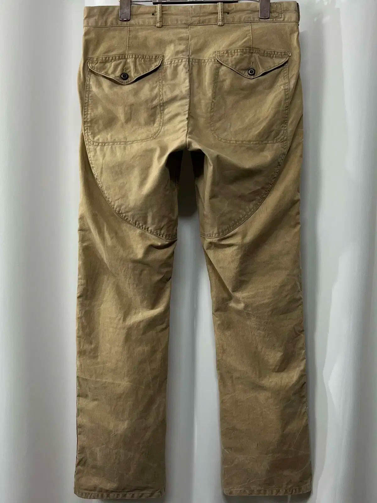 ポロ ラルフローレン ダックキャンバス サスペンダー ウォッシュド ハンティング ダブルニー パンツ