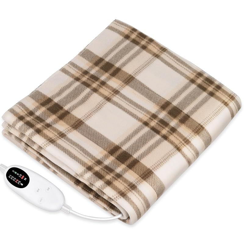 電気毛布 敷き 掛け兼用 切り忘れ防止タイマー付き 55W 節電 140×80cm 省エネ 4段階タイマー 5段階温度調整 速暖 電気毛布洗える 洗濯 電気ブランケット 頭寒足熱 ダニ退治 防寒対策 肩掛け 膝掛け シングル 毛玉なし 暖房器具 キャンプ