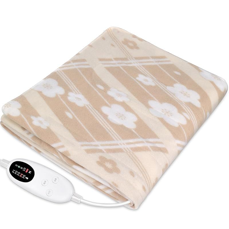 電気毛布 敷き 掛け兼用 55W 節電 切り忘れ防止タイマー付き 4段階タイマー 140×80cm 5段階温度調整 速暖 省エネ 洗濯 電気毛布洗える 電気ブランケット 頭寒足熱 ダニ退治 防寒対策 肩掛け 膝掛け シングル 毛玉なし 暖房器具 キャンプ
