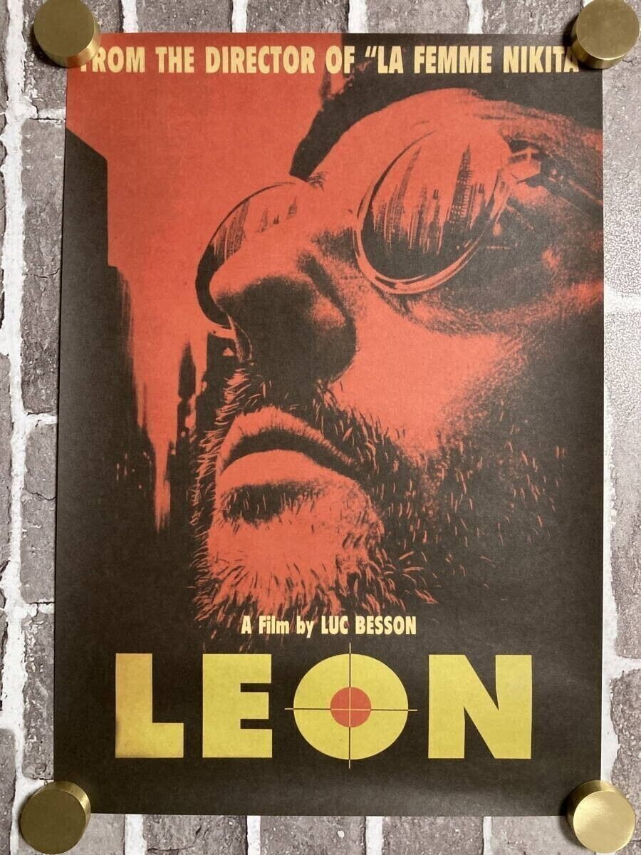 クラフト紙製 ポスター レオン （LEON:ジャン・レノ 主演）50㎝×35