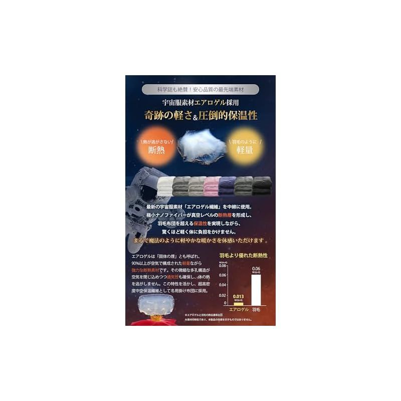 Housecover 掛け布団 エアロゲル布団 シングル 冬 8層構造で断熱 蓄熱 発熱 調湿 防寒 冬用掛けふとん 高密度フランネル 上触感 暖かい ふんわり 柔らかい ほこりが出にくい 羽毛より暖かい 真冬でも1枚でOK 冬用 掛けふとん あったか 0