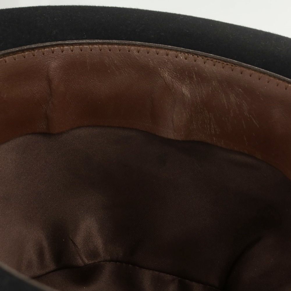  ボルサリーノ Borsalino ビーバー 中折れハット ブラック サイズ60 メンズ ハット 帽子