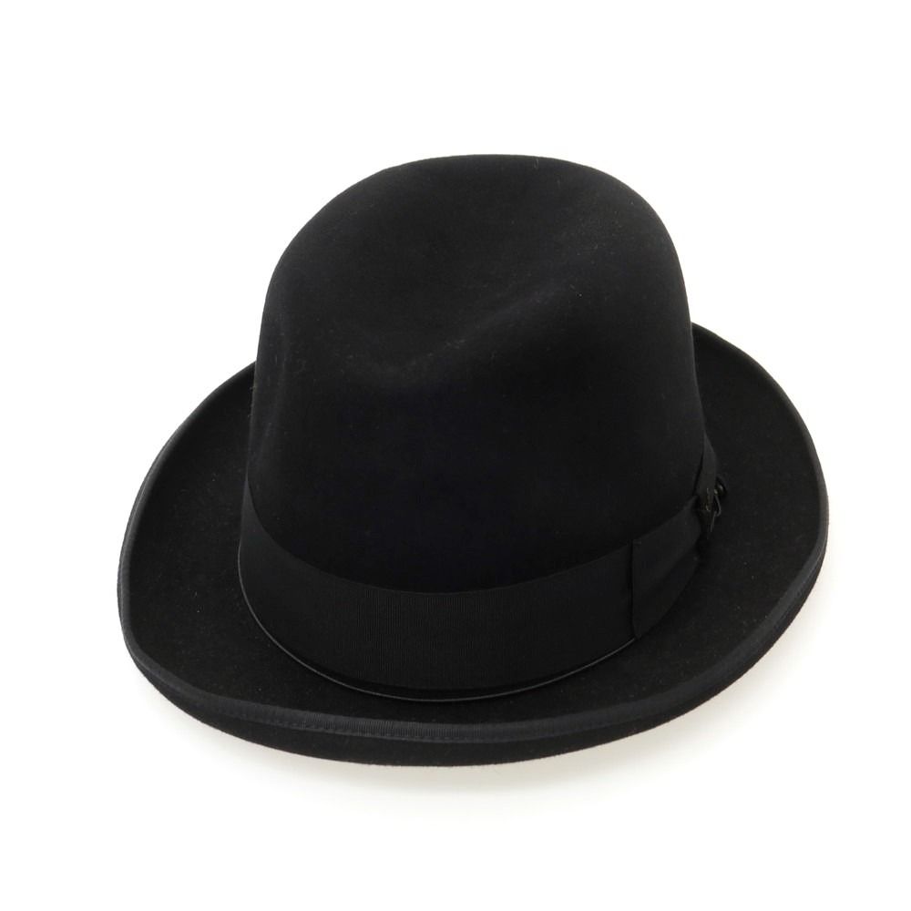 ボルサリーノ Borsalino RAIN PROOF LINE ラビット 中折れハット ブラック サイズ60 メンズ