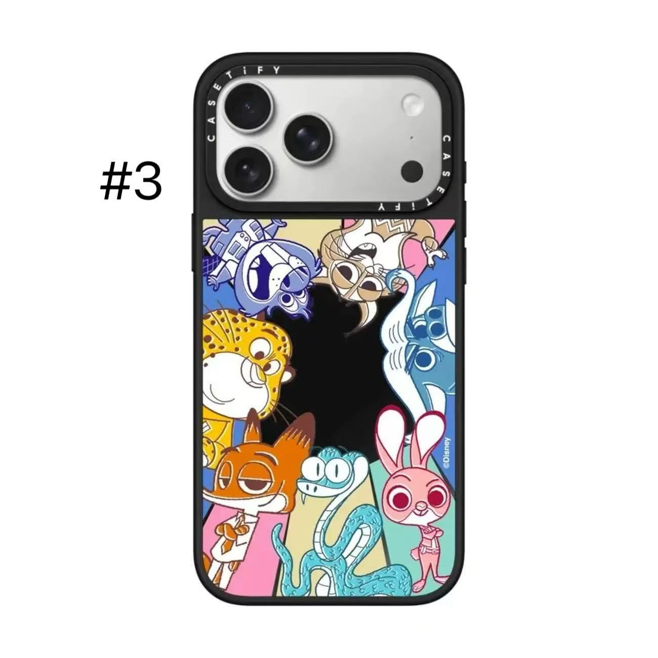 2025 年新モデル CASETIFY ズートピアコラボレーション 黒ミラースマホケース iPhone17/16/15/14/13 対応 MagSafe 互換 フルカバー 耐衝撃
