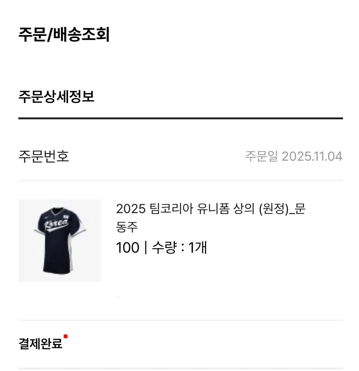 2025 野球 韓国国家代表 文 棟柱 ムン ドンジュ 刺繍マーキング 100