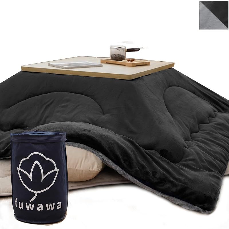 fuwawa こたつ布団 長方形 大判 こたつ厚掛け布団 単品 210x290cm 冬用 コタツ布団 厚手 こたつ用布団 体にフィットする縫製 リバーシブル 洗える 静電気防止 撥水防ダニ加工 抗菌防臭 キルティング 高い保温性 暖かい ふわふわ 無地両面 ブ