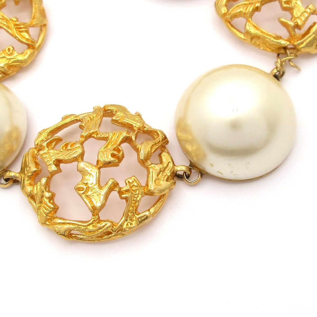 FERRAGAMO SalvatoreFerragamo サルバトーレフェラガモ ブレスレット - ゴールド×アイボリー