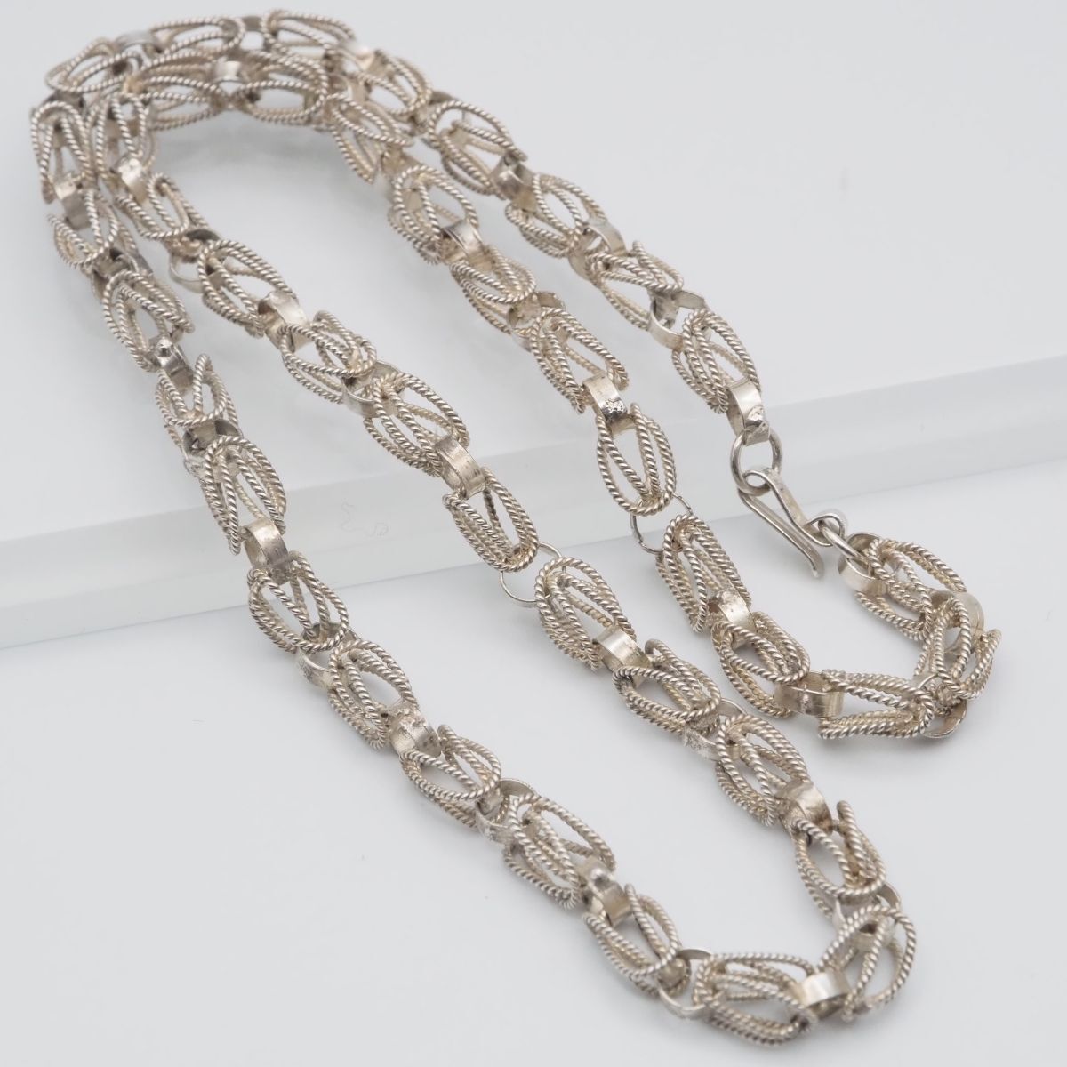 H704 ヴィンテージ 950刻印 ネックレス チェーン デザイン シルバー