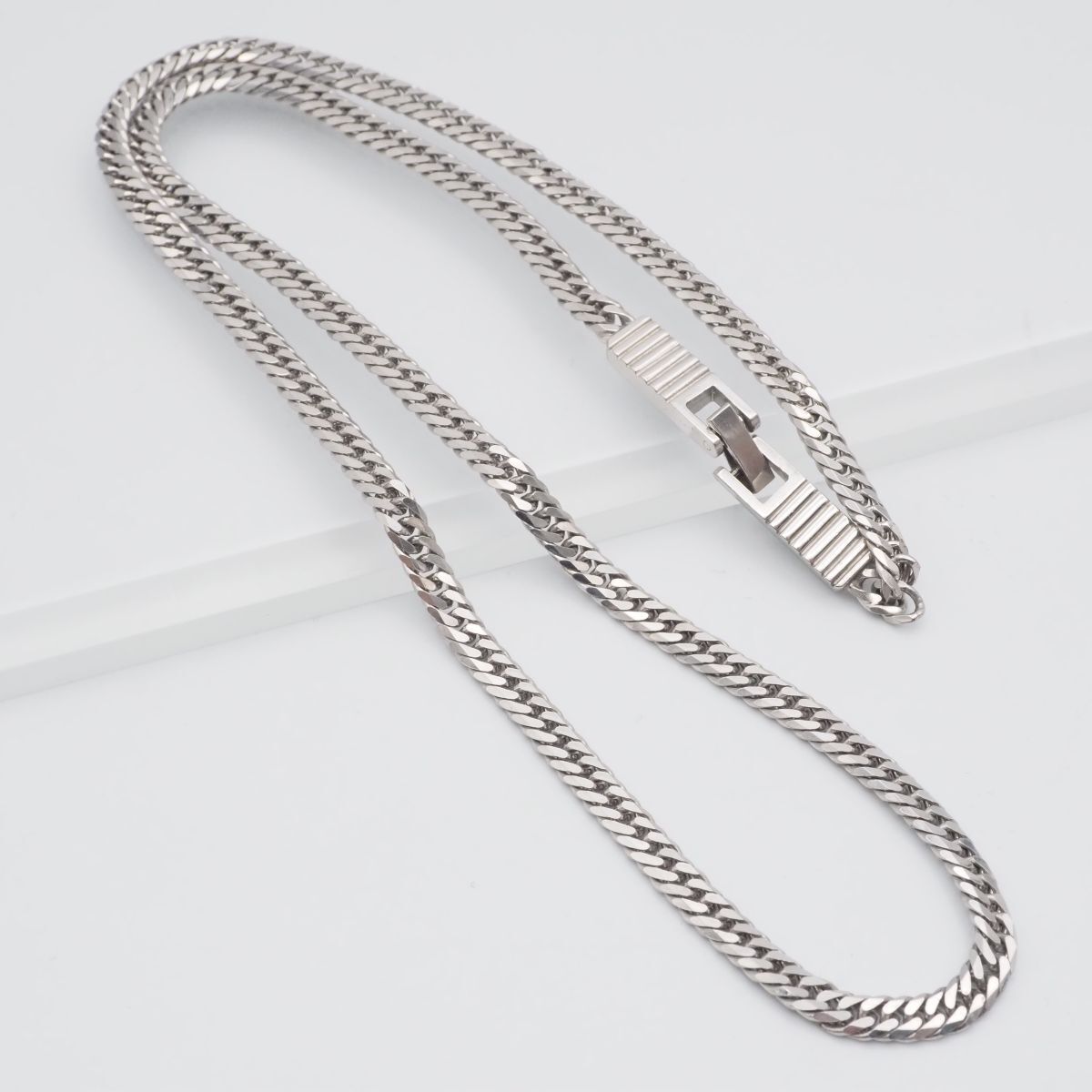 H671 喜平 キヘイチェーン 925刻印 ネックレス デザイン シルバー 磁気 ヴィンテージ 50cm 4.1mm 20.2g