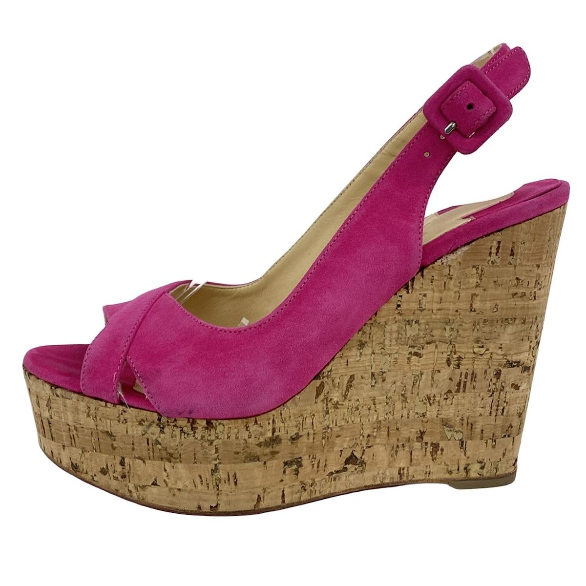 CHRISTIAN LOUBOUTIN クリスチャンルブタン サンダル 36 レディース - ピンク ウェッジソール アウトソール張替済