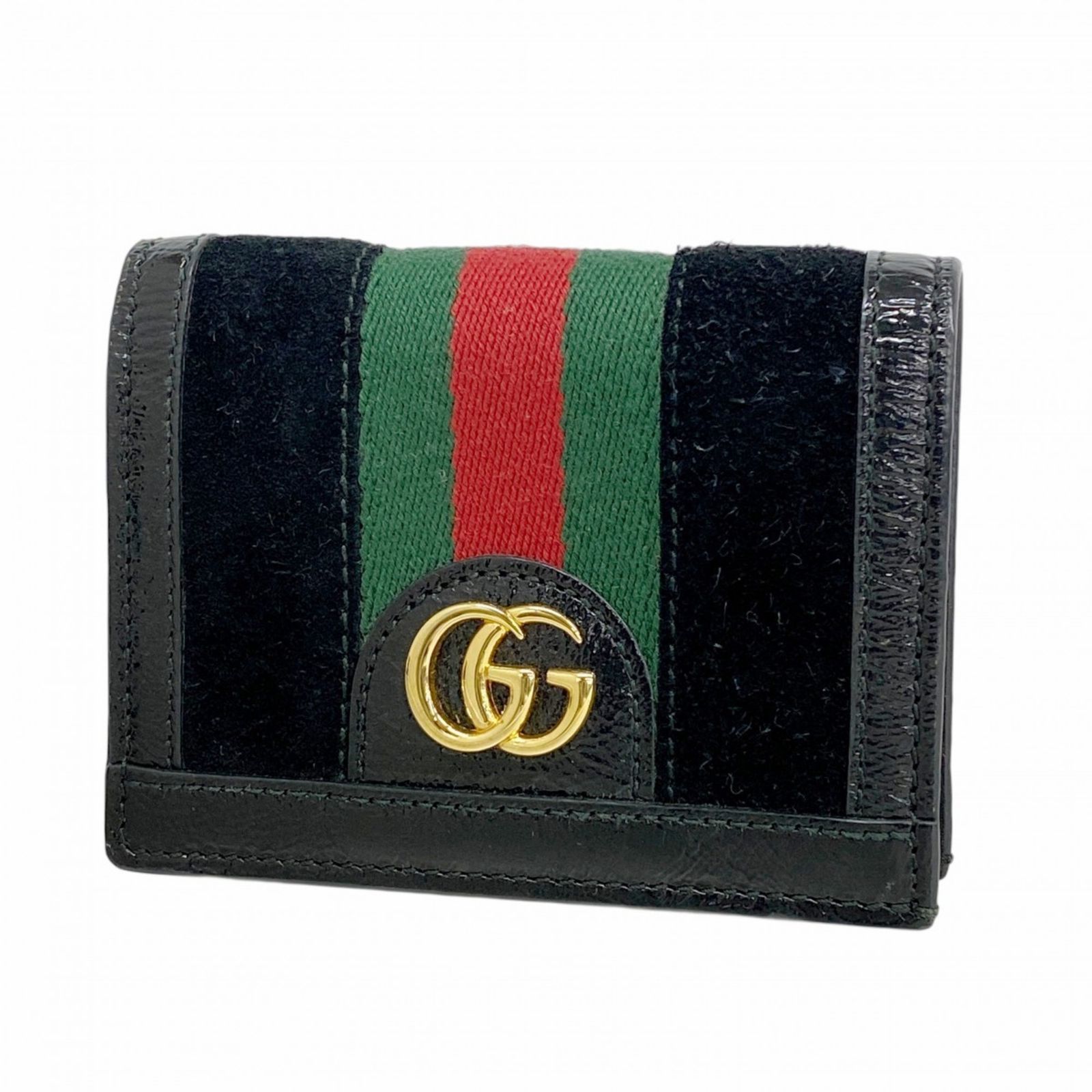 グッチ Gucci グッチ 財布 オフィディア 523155 スウェード レザー ブラック レディース P1587677